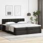 Preview: Ottoman-Bett mit Matratze Schwarz 180x200 cm Kunstleder