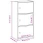 Preview: Bücherregal Braun Eichen-Optik 40x24x77 cm Holzwerkstoff