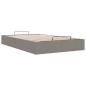 Preview: Ottoman-Bett ohne Matratze Taupe 120x200 cm Stoff