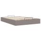 Preview: Ottoman-Bett ohne Matratze Taupe 140x190 cm Stoff