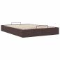 Preview: Ottoman-Bett ohne Matratze Dunkelbraun 140x200 cm Stoff