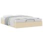 Preview: Ottoman-Bett ohne Matratze Creme 140x200 cm Stoff