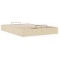 Preview: Ottoman-Bett ohne Matratze Creme 140x200 cm Stoff