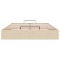 Preview: Ottoman-Bett ohne Matratze Creme 140x200 cm Stoff