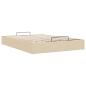 Preview: Ottoman-Bett ohne Matratze Creme 140x200 cm Stoff
