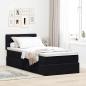 Preview: Ottoman-Bett mit Matratze Schwarz 90x190 cm Samt