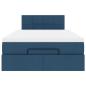 Preview: Ottoman-Bett mit Matratze Blau 120x200 cm Stoff