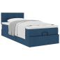 Preview: Ottoman-Bett mit Matratze Blau 100x200 cm Stoff