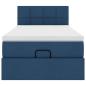 Preview: Ottoman-Bett mit Matratze Blau 100x200 cm Stoff