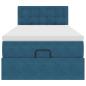 Preview: Ottoman-Bett mit Matratze Dunkelblau 80x200 cm Samt