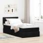 Preview: Ottoman-Bett mit Matratze Schwarz 90x190 cm Stoff