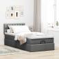 Preview: Ottoman-Bett mit Matratze Dunkelgrau 90x200 cm Stoff