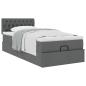 Preview: Ottoman-Bett mit Matratze Dunkelgrau 90x200 cm Stoff