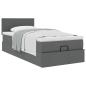 Preview: Ottoman-Bett mit Matratze Dunkelgrau 90x190 cm Stoff