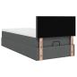 Preview: Ottoman-Bett mit Matratze Dunkelgrau 90x190 cm Stoff
