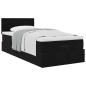 Preview: Ottoman-Bett mit Matratze Schwarz 80x200 cm Samt