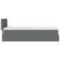 Preview: Ottoman-Bett mit Matratze Dunkelgrau 100x200 cm Stoff