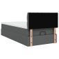 Preview: Ottoman-Bett mit Matratze Dunkelgrau 100x200 cm Stoff