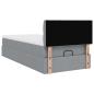 Preview: Ottoman-Bett mit Matratze Hellgrau 80x200 cm Stoff