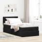 Preview: Ottoman-Bett mit Matratze Schwarz 90x200 cm Samt