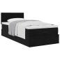 Preview: Ottoman-Bett mit Matratze Schwarz 90x200 cm Samt