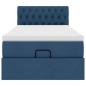 Preview: Ottoman-Bett mit Matratze Blau 90x190 cm Stoff