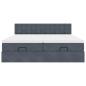 Preview: Ottoman-Bett mit Matratzen Dunkelgrau 180x200 cm Samt