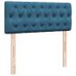 Preview: Ottoman-Bett mit Matratze Dunkelblau 120x200 cm Samt