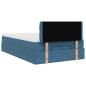 Preview: Ottoman-Bett mit Matratze Dunkelblau 120x200 cm Samt