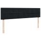 Preview: Ottoman-Bett mit Matratzen Schwarz 200x200 cm Samt