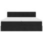 Preview: Ottoman-Bett mit Matratzen Schwarz 180x200 cm Samt