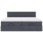 Preview: Ottoman-Bett mit Matratzen Dunkelgrau 180x200 cm Samt