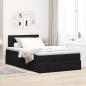 Preview: Ottoman-Bett mit Matratze Schwarz 120x190 cm Samt