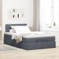 Preview: Ottoman-Bett mit Matratze Dunkelgrau 120x200 cm Samt