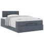 Preview: Ottoman-Bett mit Matratze Dunkelgrau 120x200 cm Samt