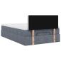 Preview: Ottoman-Bett mit Matratze Dunkelgrau 120x200 cm Samt