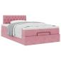 Preview: Ottoman-Bett mit Matratze Rosa 120x190 cm Samt