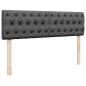 Preview: Ottoman-Bett mit Matratzen Dunkelgrau 160x200 cm Stoff
