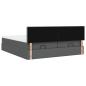 Preview: Ottoman-Bett mit Matratzen Dunkelgrau 160x200 cm Stoff