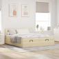 Preview: ARDEBO.de - Ottoman-Bett mit Matratzen Creme 180x200 cm Stoff