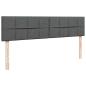 Preview: Ottoman-Bett mit Matratzen Dunkelgrau 200x200 cm Stoff