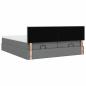 Preview: Ottoman-Bett mit Matratzen Dunkelgrau 200x200 cm Stoff