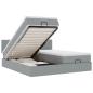 Preview: Ottoman-Bett mit Matratzen Hellgrau 180x200 cm Stoff
