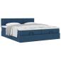 Preview: Ottoman-Bett mit Matratzen Blau 180x200 cm Stoff