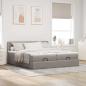 Preview: Ottoman-Bett mit Matratzen Taupe 180x200 cm Stoff