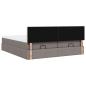 Preview: Ottoman-Bett mit Matratzen Taupe 180x200 cm Stoff