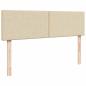 Preview: Ottoman-Bett mit Matratzen Creme 160x200 cm Stoff