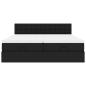 Preview: Ottoman-Bett mit Matratzen Schwarz 160x200 cm Kunstleder