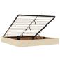 Preview: Ottoman-Bett mit Matratzen Creme 200x200 cm Stoff