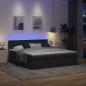 Preview: Ottoman-Bett mit Matratzen Schwarz 200x200 cm Stoff